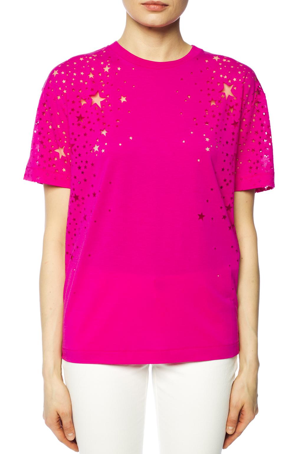 Stella McCartney T-shirt with cut-out stars | Women's Clothing